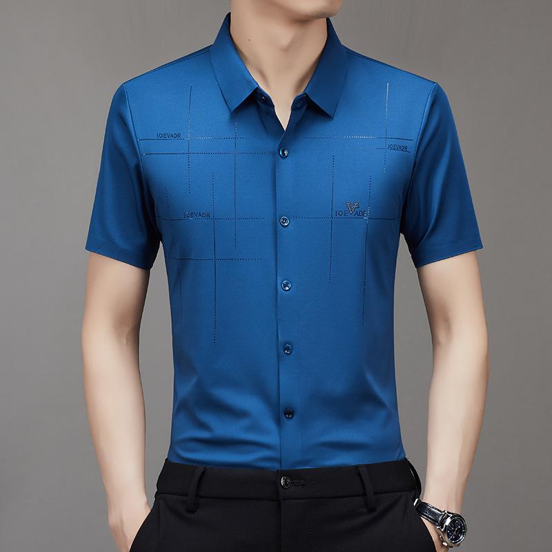 Silk Hemd für Herren - Italienisches kurzärmeliges Busines Hemd