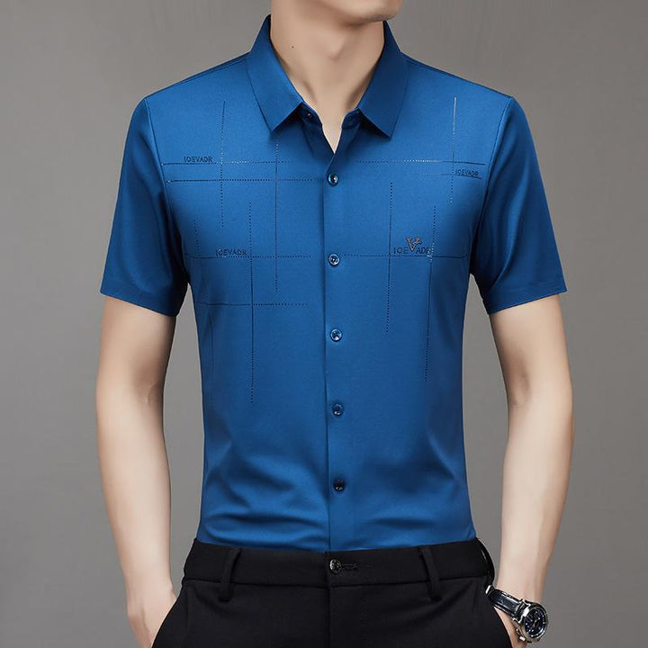 Silk Hemd für Herren - Italienisches kurzärmeliges Busines Hemd