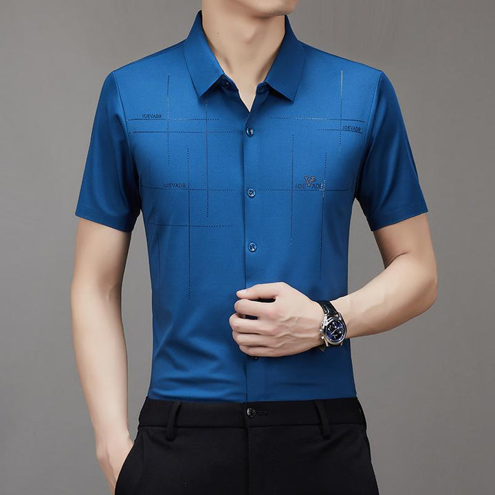Silk Hemd für Herren - Italienisches kurzärmeliges Busines Hemd