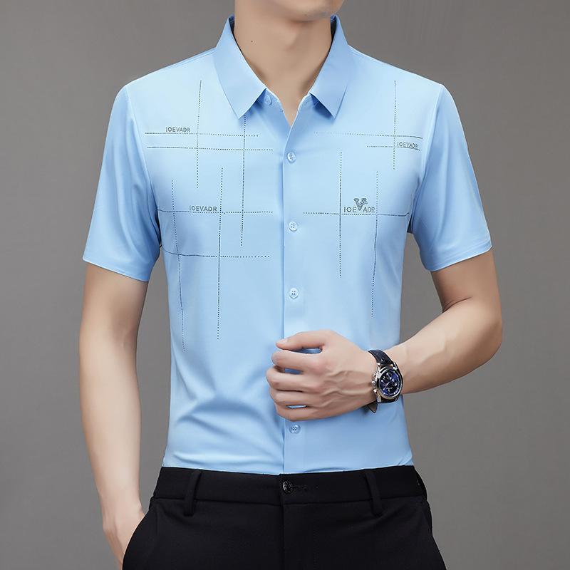 Silk Hemd für Herren - Italienisches kurzärmeliges Busines Hemd