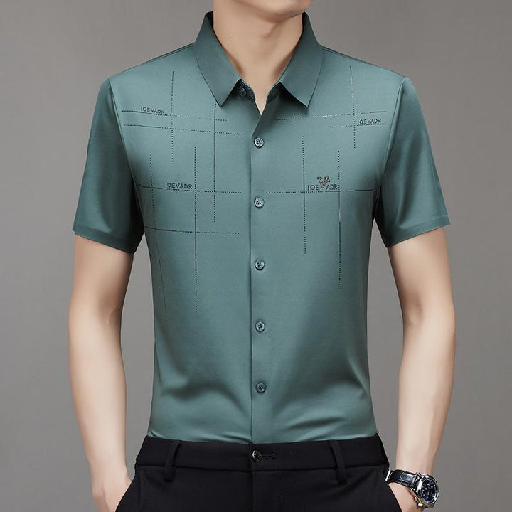 Silk Hemd für Herren - Italienisches kurzärmeliges Busines Hemd