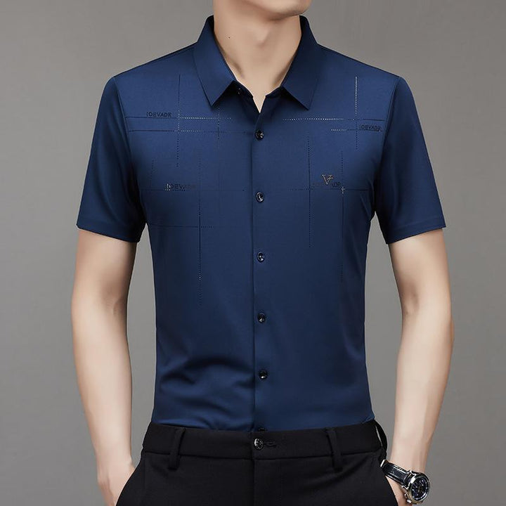 Silk Hemd für Herren - Italienisches kurzärmeliges Busines Hemd