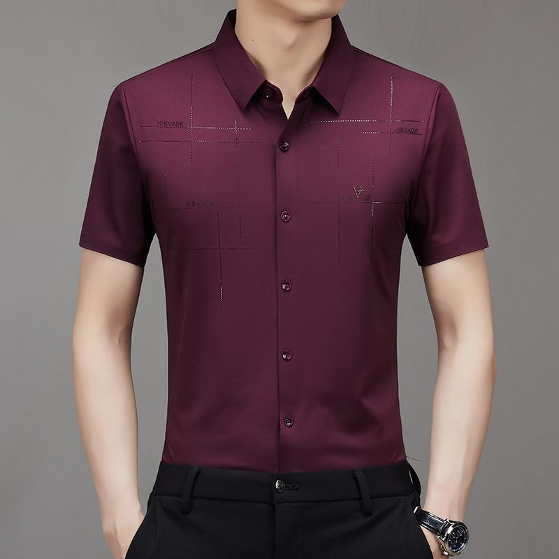 Silk Hemd für Herren - Italienisches kurzärmeliges Busines Hemd