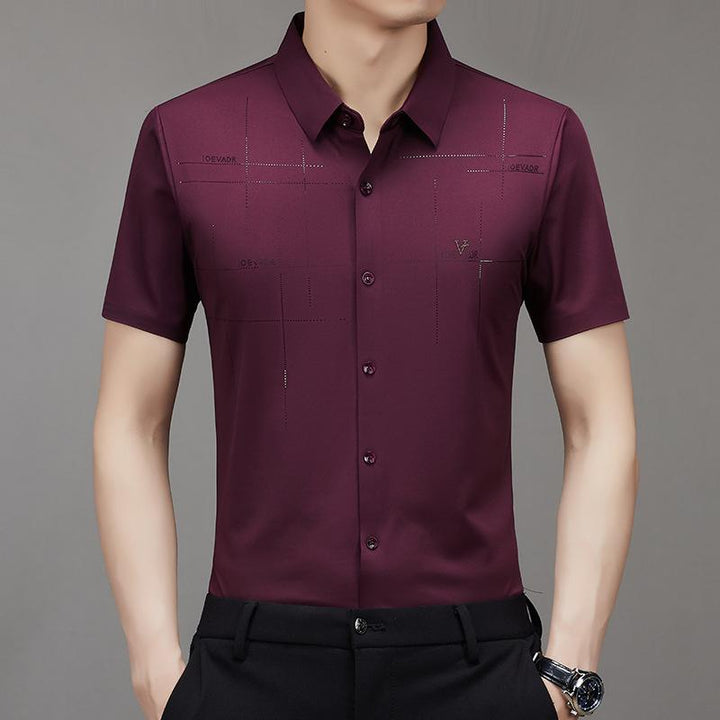 Silk Hemd für Herren - Italienisches kurzärmeliges Busines Hemd