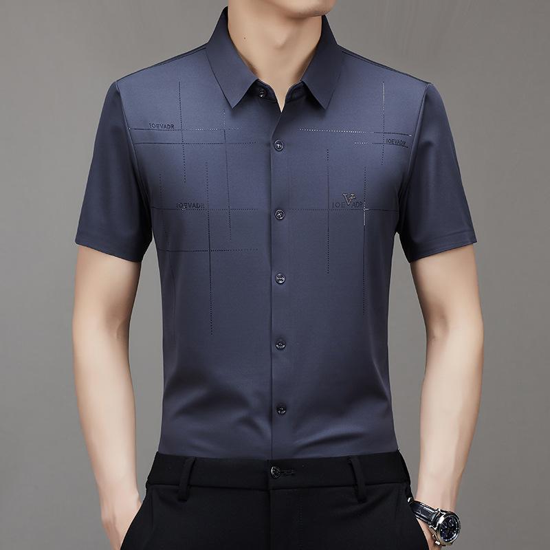 Silk Hemd für Herren - Italienisches kurzärmeliges Busines Hemd