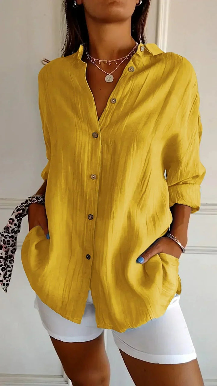 Hemdbluse - Elegante Luftige Bluse für Sommer