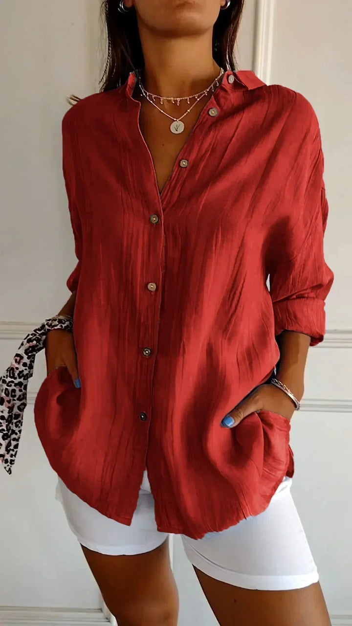 Hemdbluse - Elegante Luftige Bluse für Sommer
