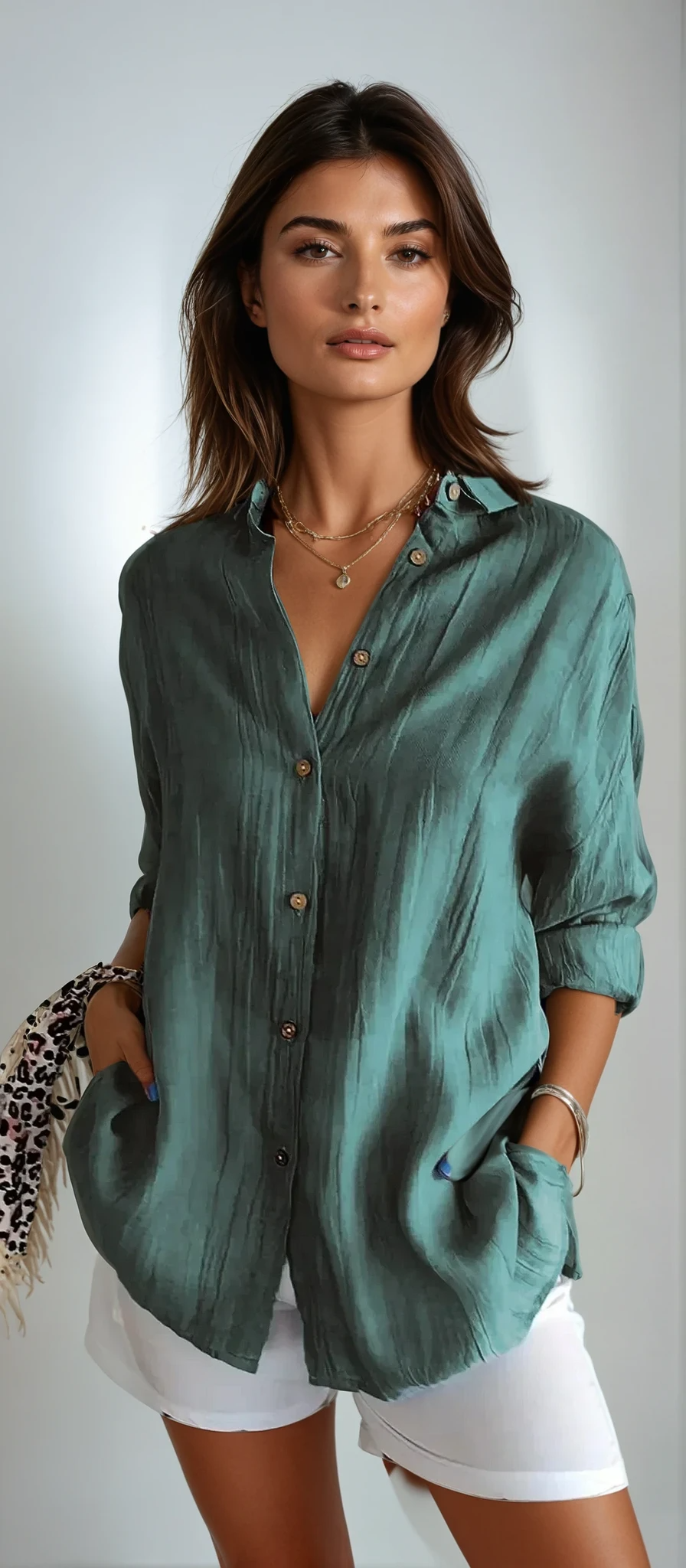 Hemdbluse - Elegante Luftige Bluse für Sommer