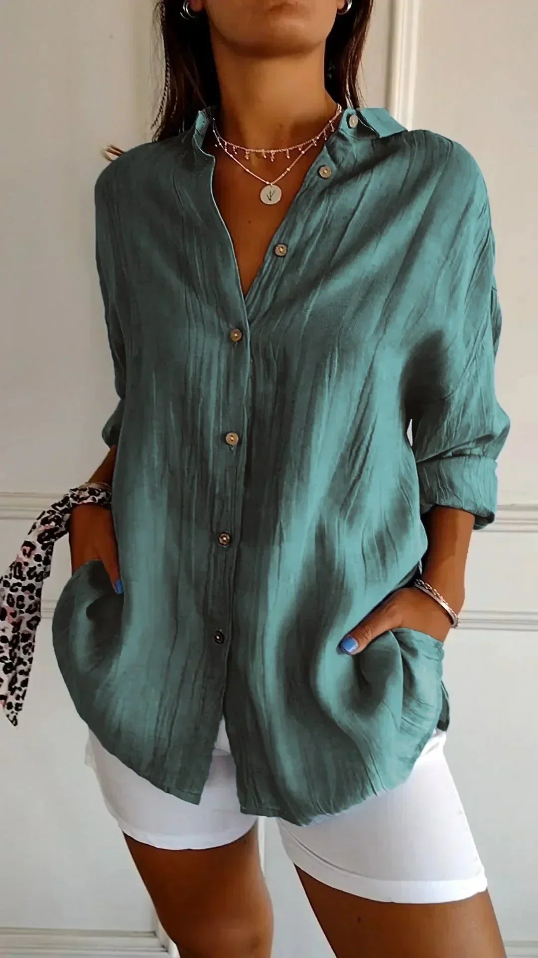 Hemdbluse - Elegante Luftige Bluse für Sommer