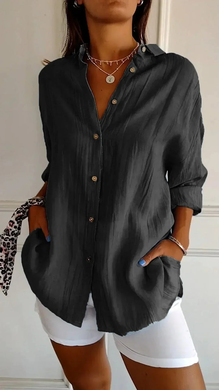 Hemdbluse - Elegante Luftige Bluse für Sommer