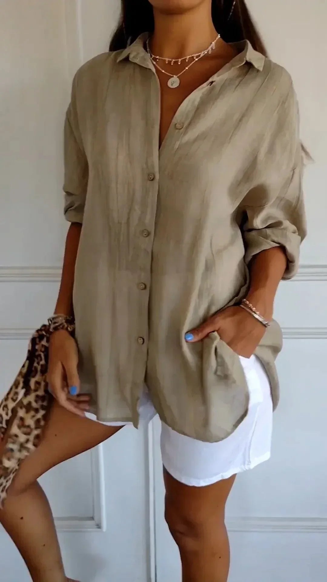 Hemdbluse - Elegante Luftige Bluse für Sommer