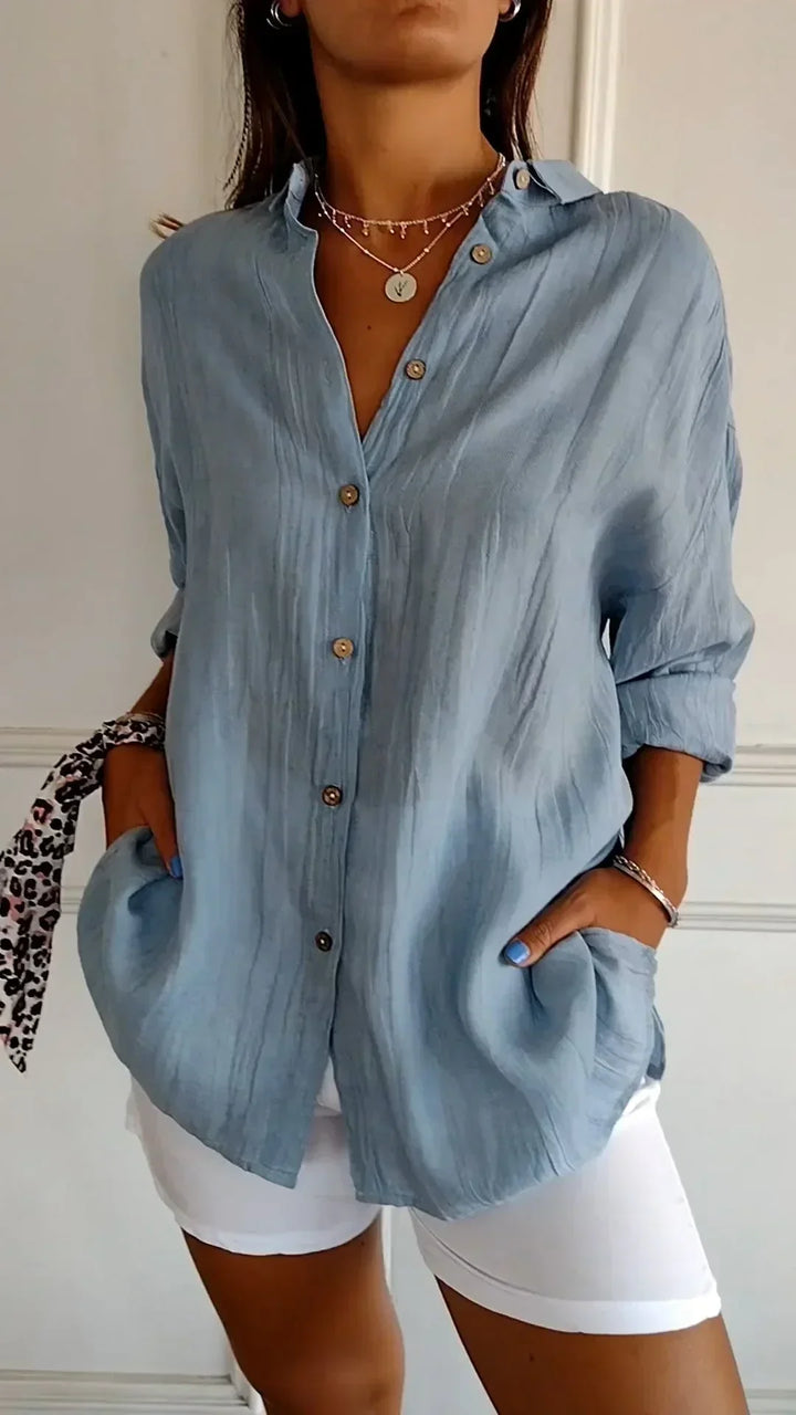 Hemdbluse - Elegante Luftige Bluse für Sommer
