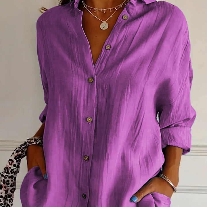 Olivia Bluse - Klassisches Locker Sitzende Bluse für Sommer