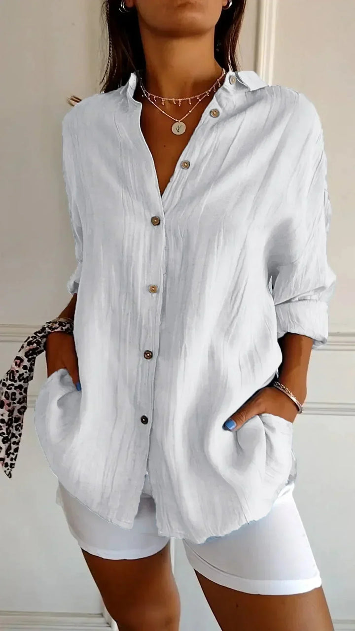 Hemdbluse - Elegante Luftige Bluse für Sommer