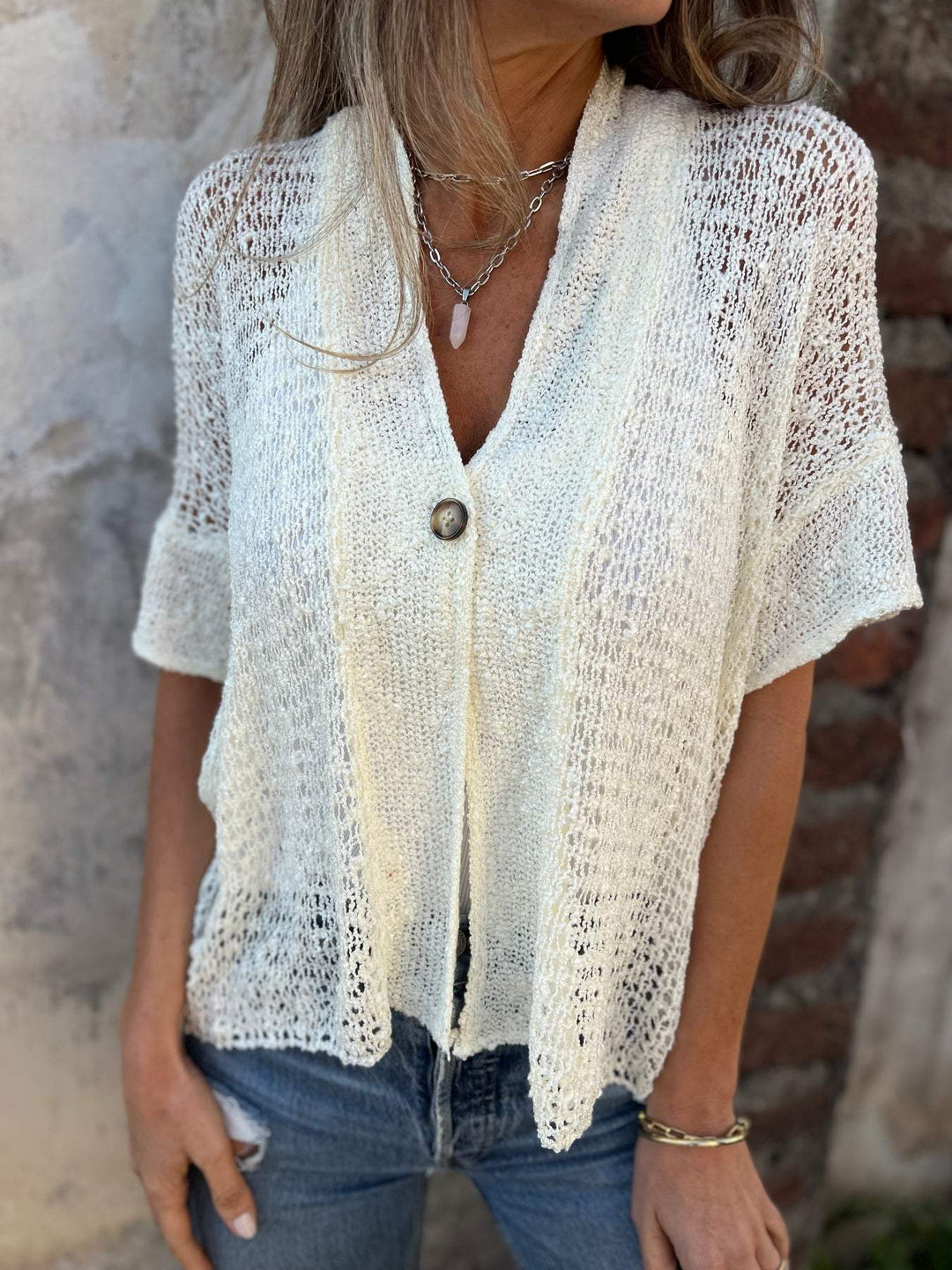 Bluse für Damen - Elegantes Texturiertes Oberteil für Sommer