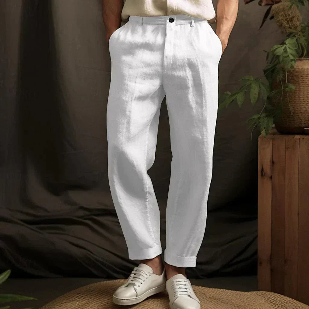 Gents Sommerhosen | Casual Herren Leinen-Optik hose für den Sommer