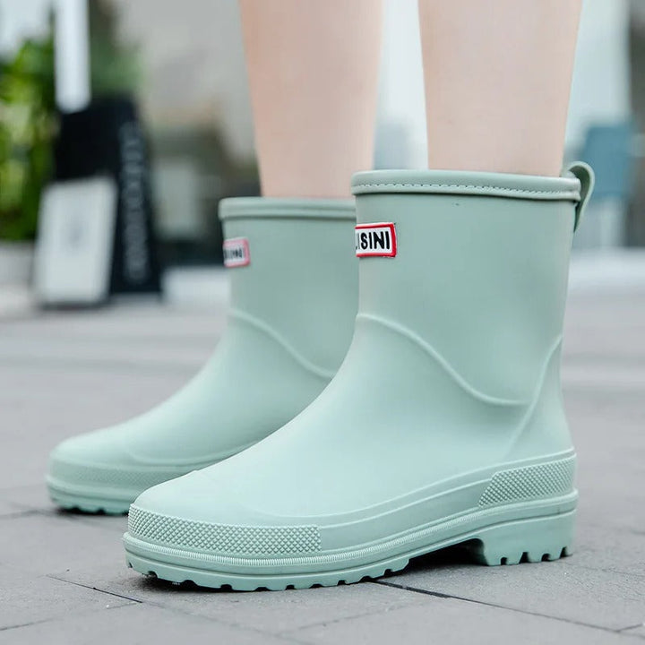 Regenstiefel für den Herbst - Wasserdichte Gummistiefel mit rutschfester Sohle für Damen