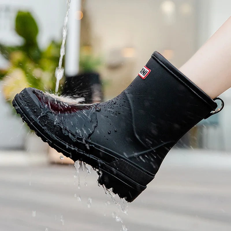 Regenstiefel für den Herbst - Wasserdichte Gummistiefel mit rutschfester Sohle für Damen