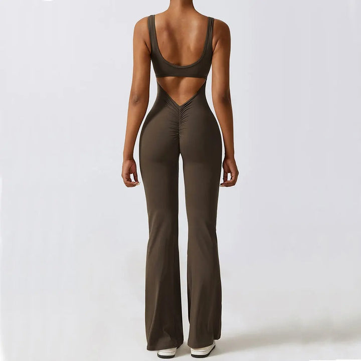 Loscano Jumpsuit | Figurbetonter Damen Overall mit Flare-Beinen