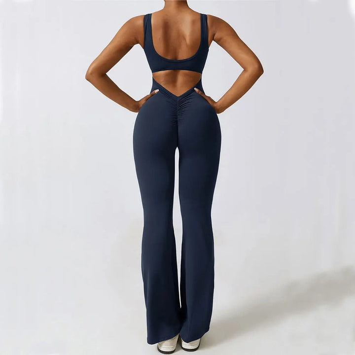Loscano Jumpsuit | Figurbetonter Damen Overall mit Flare-Beinen