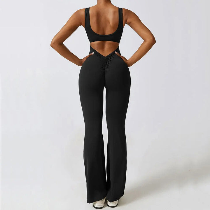 Loscano Jumpsuit | Figurbetonter Damen Overall mit Flare-Beinen