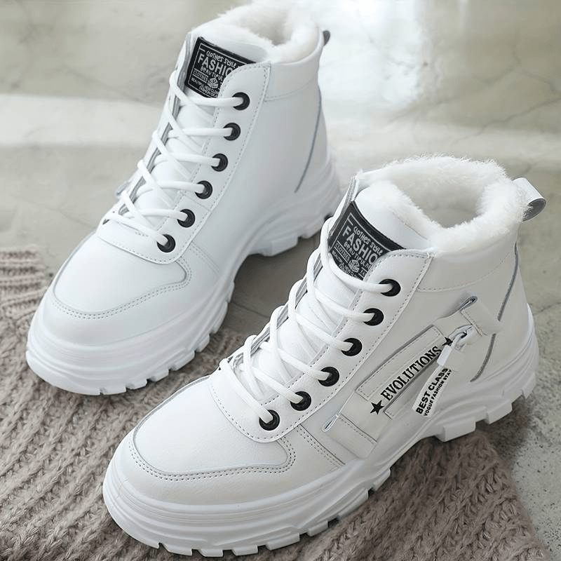 Stiefel Sneaker für den Herbst - Stylische halbhohe warme Stiefel für Damen