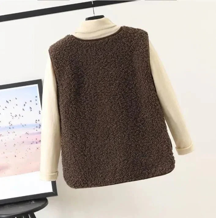 Plüsch-Weste für den Herbst - Elegante Warme Weste für Damen