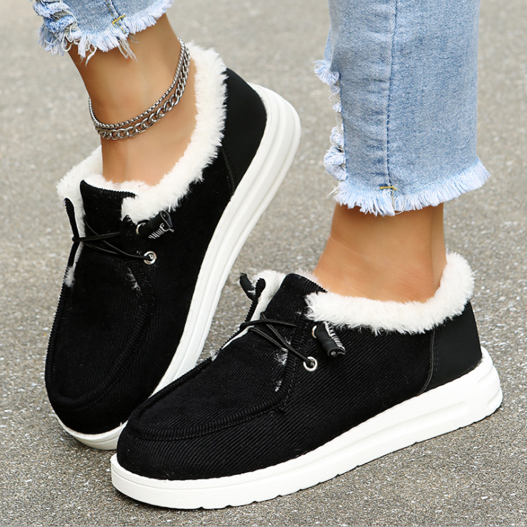 Damen Slip-On Winter-Schuhe mit Plüschfutter