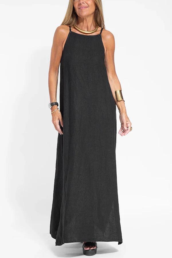 Luftiges Maxikleid im Leinen‑Look