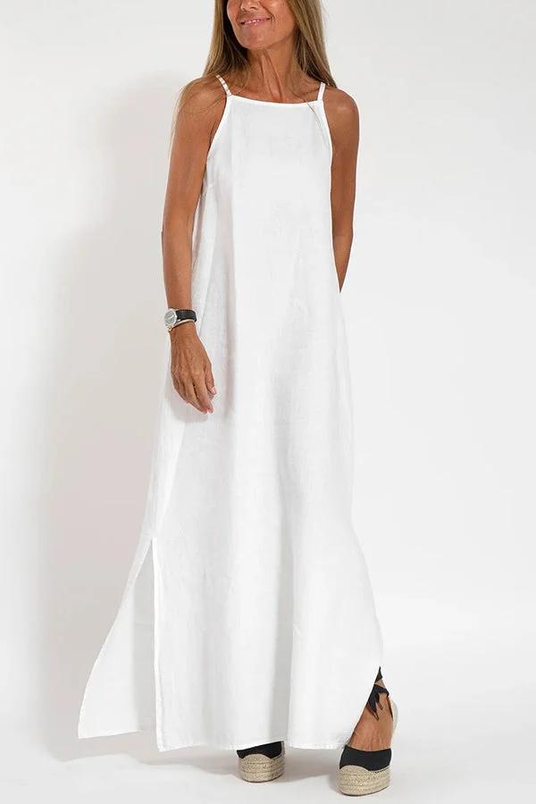 Luftiges Maxikleid im Leinen‑Look