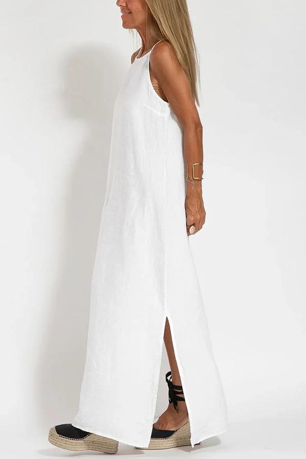 Luftiges Maxikleid im Leinen‑Look