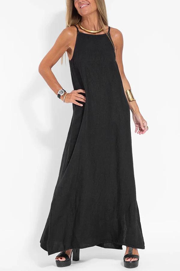 Luftiges Maxikleid im Leinen‑Look