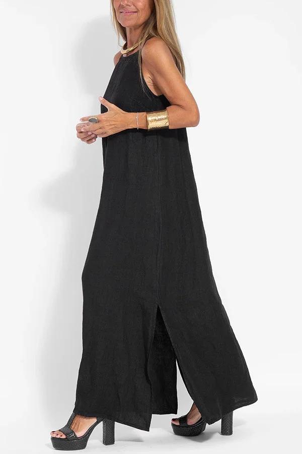 Luftiges Maxikleid im Leinen‑Look