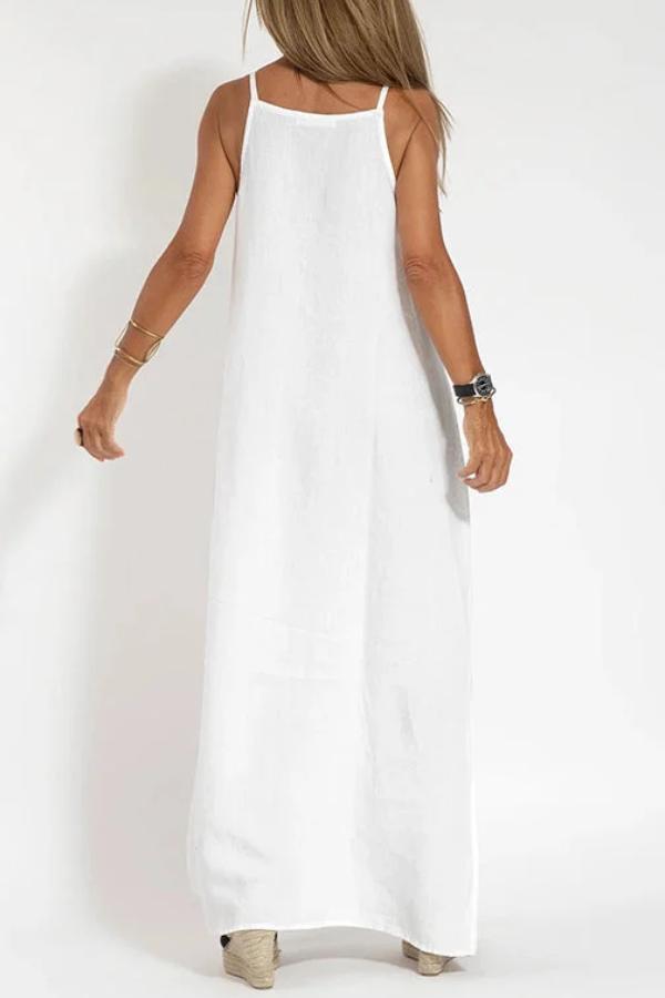 Luftiges Maxikleid im Leinen‑Look
