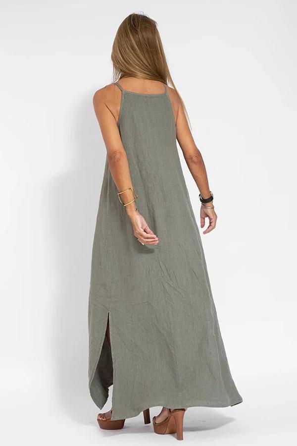 Luftiges Maxikleid im Leinen‑Look