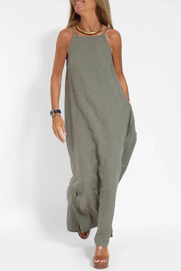 Luftiges Maxikleid im Leinen‑Look
