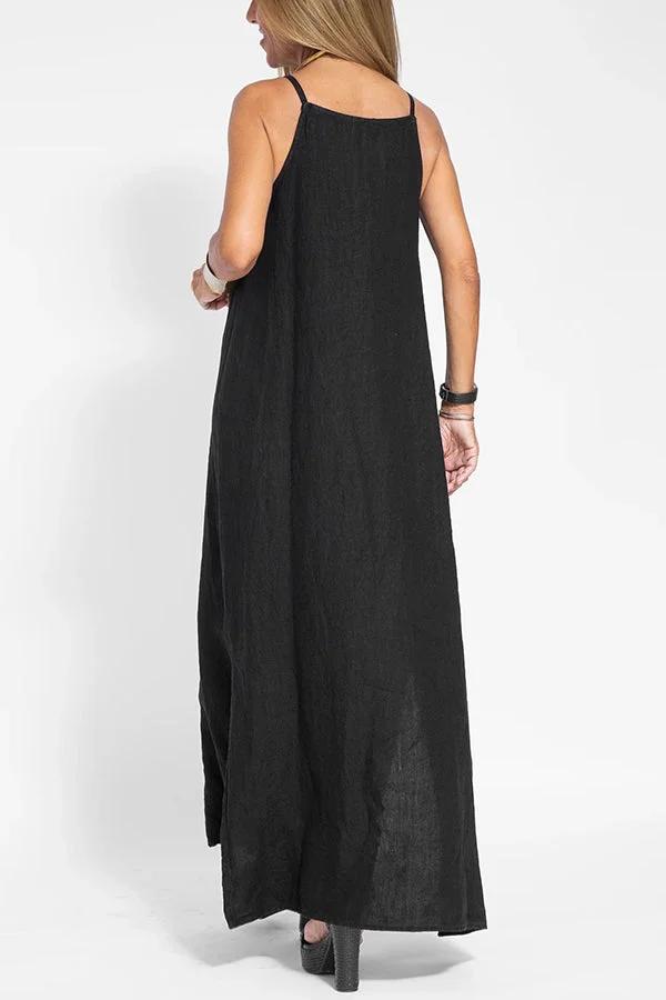 Luftiges Maxikleid im Leinen‑Look