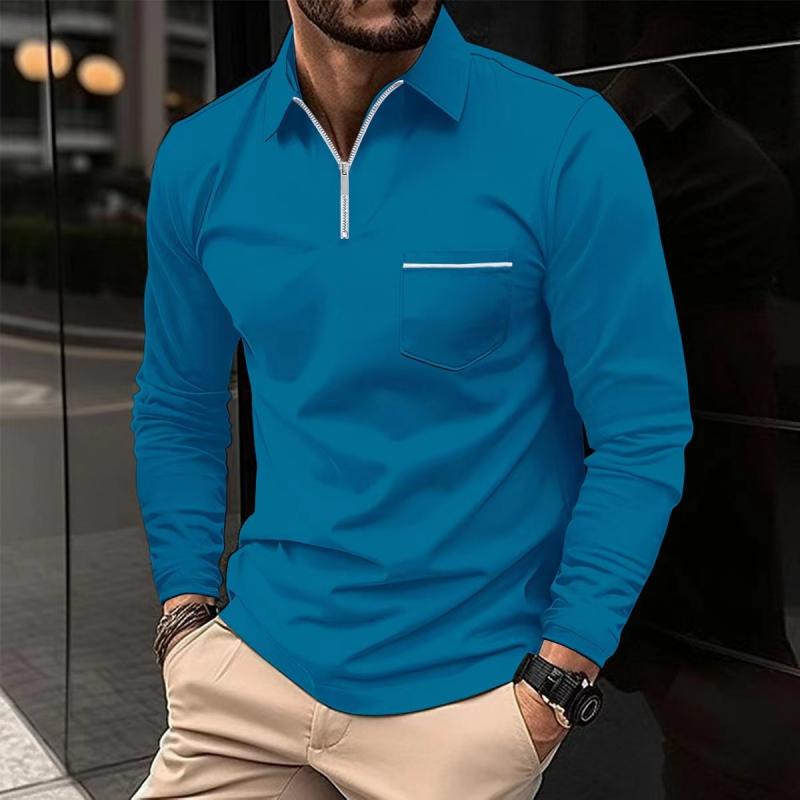 Premium Langarm Poloshirt für Herren