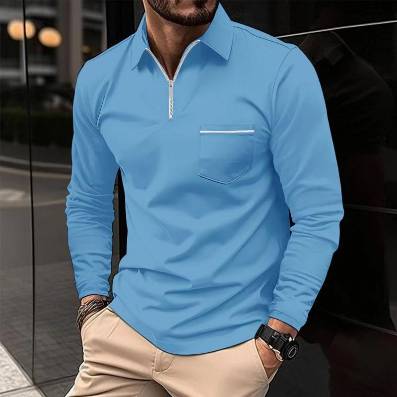 Premium Langarm Poloshirt für Herren