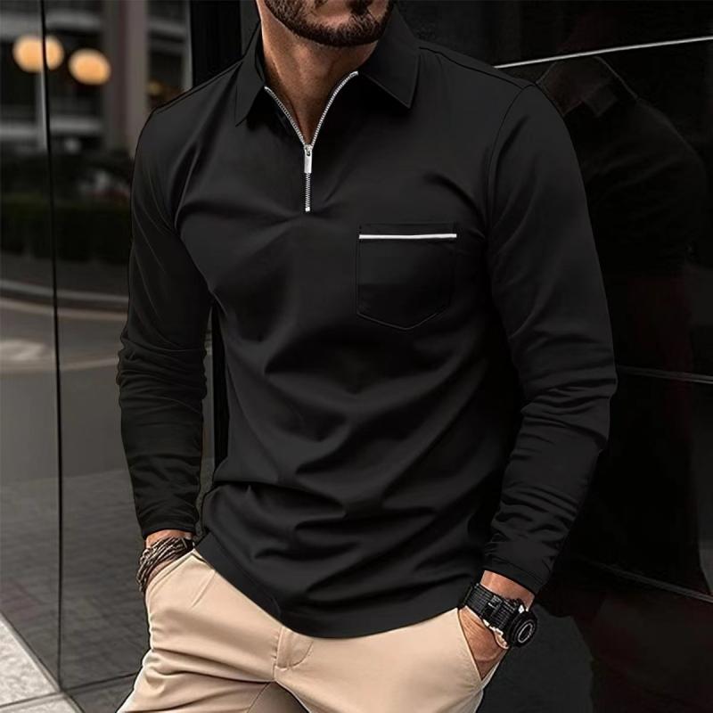 Premium Langarm Poloshirt für Herren
