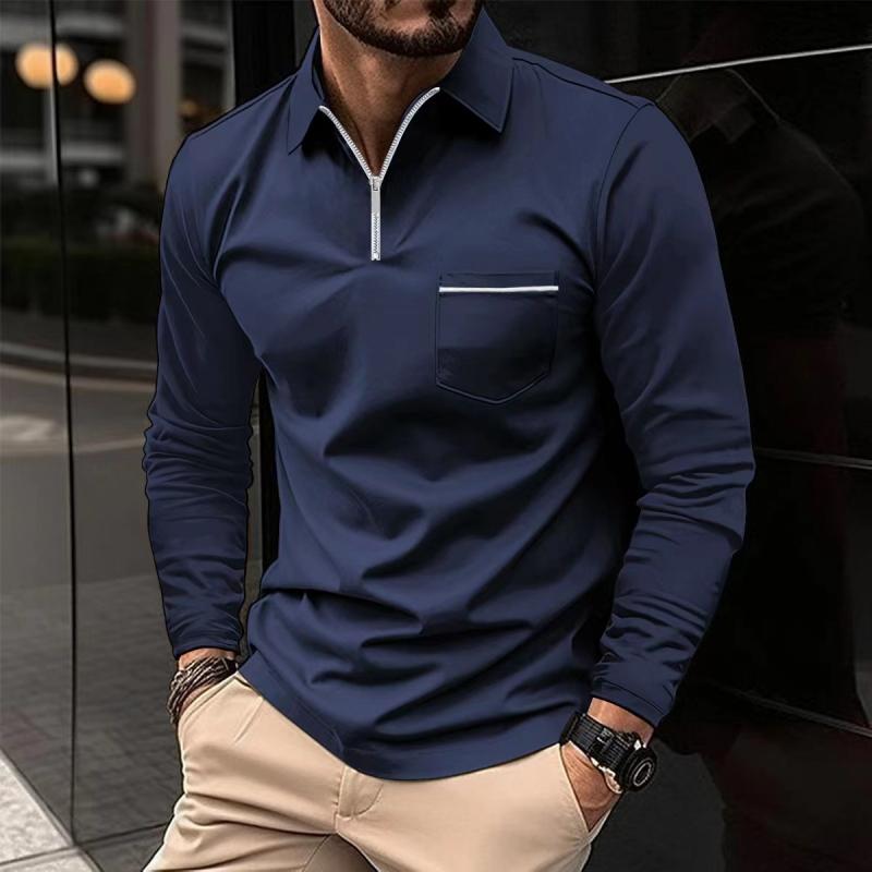 Premium Langarm Poloshirt für Herren