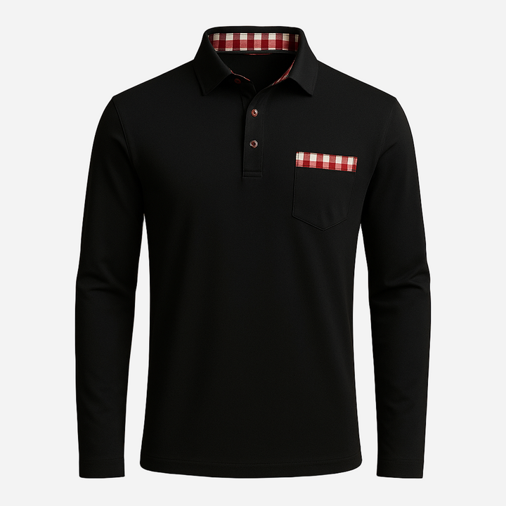 Polo Shirt für Herren - Langarm & Kragen für den Winter