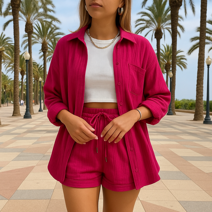 Musselin Zweiteiler - Luftiges Co-ord Set für Sommer