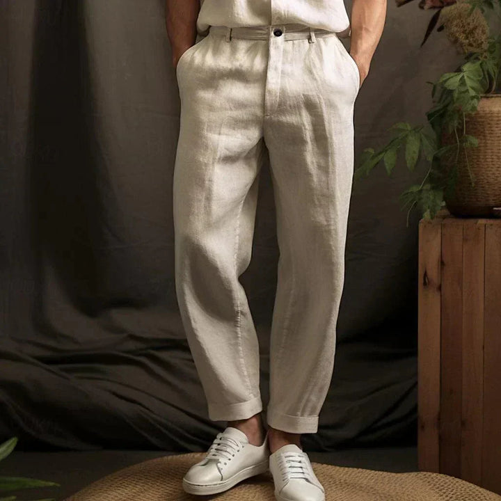Gents Sommerhosen | Casual Herren Leinen-Optik hose für den Sommer