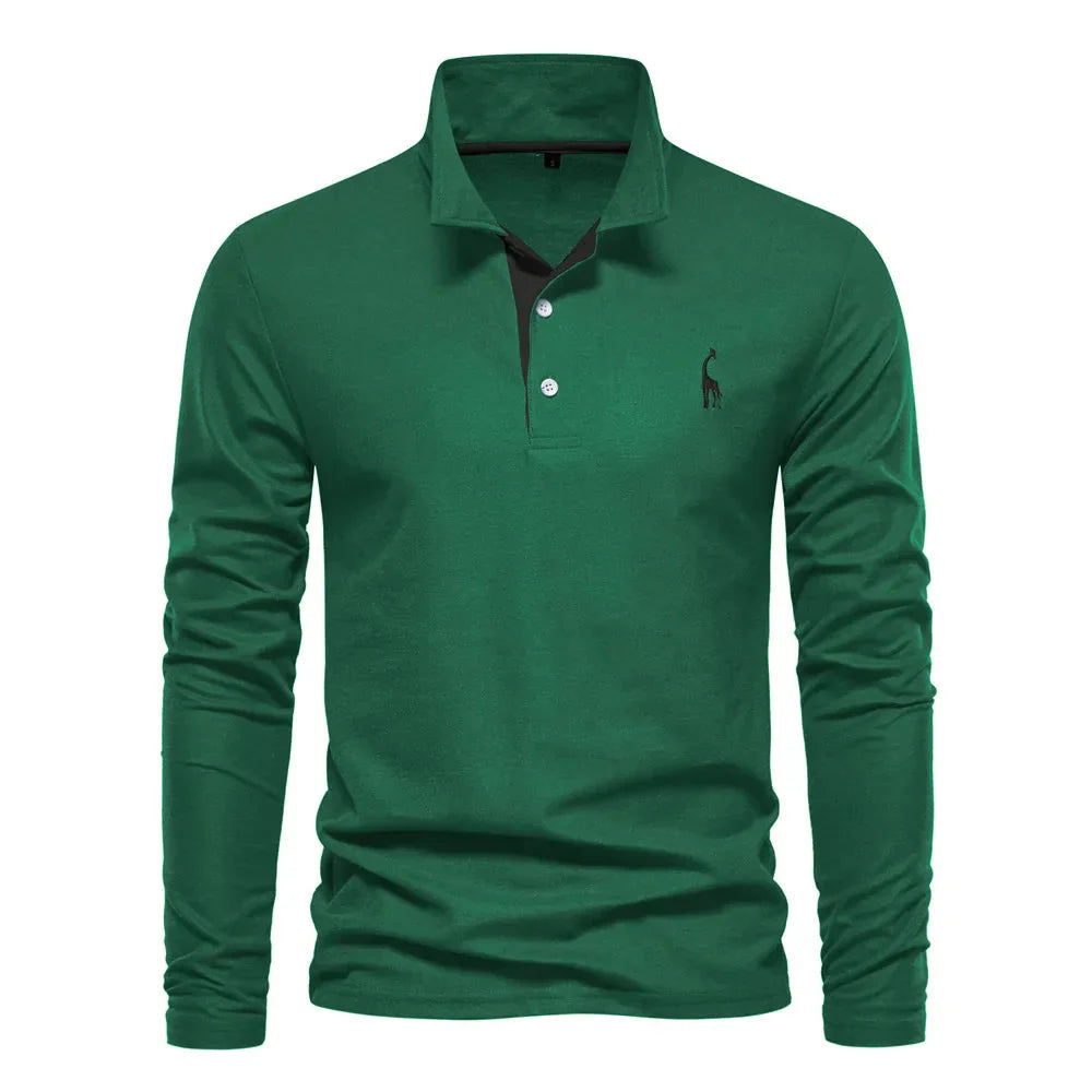 Poloshirt für Herren - Stillvolle Langarm Polo für den Winter