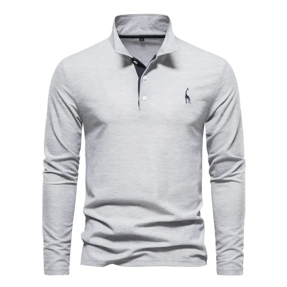 Poloshirt für Herren - Stillvolle Langarm Polo für den Winter