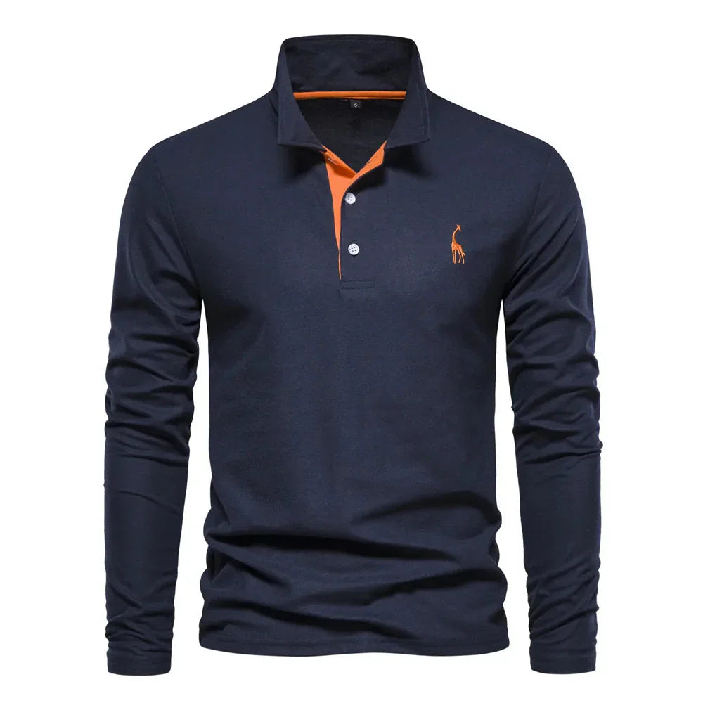 Poloshirt für Herren - Stillvolle Langarm Polo für den Winter